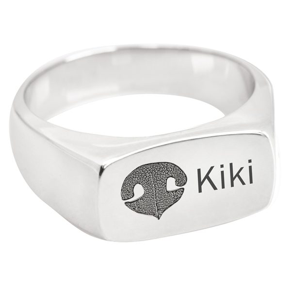 Actual Pet Print Rectangle Ring - Image 2