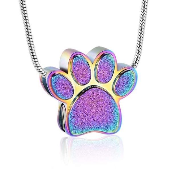 Paw Print Pendant - Rainbow