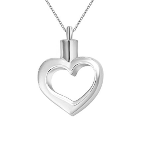 Open Heart Urn Pendant